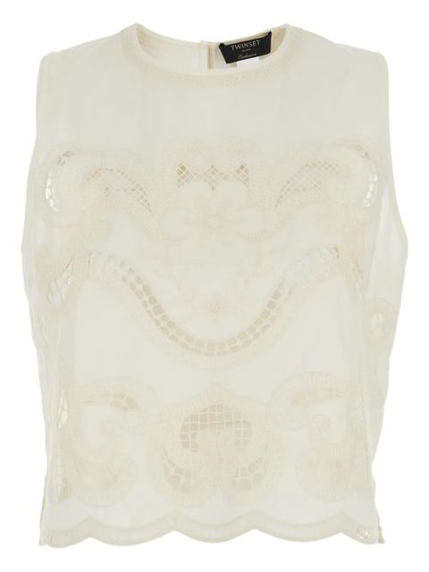 TWINSET broderie-anglaise blouse - White - zdjęcie produktu nr 1