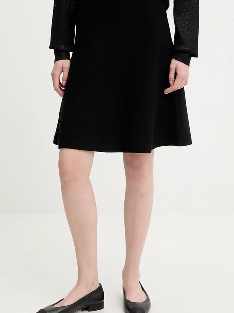 United Colors of Benetton spódnica kolor czarny mini rozkloszowana 17Q3D001X - zdjęcie produktu nr 1