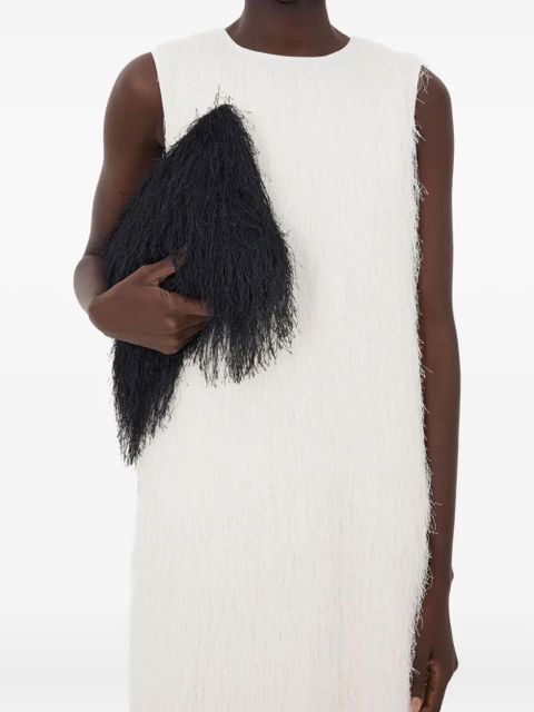 LouLou de Saison Tiwa fringed midi dress - White