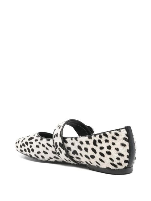 Coperni leather ballet flats - WHITE AND BLACK