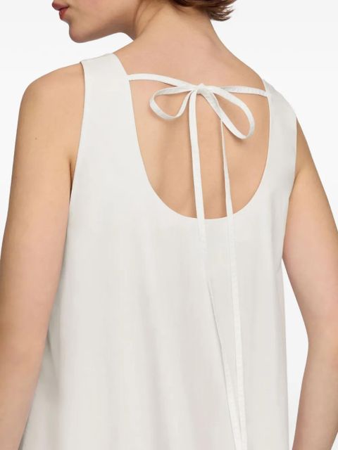 GANNI ruffled-trim mini dress - White