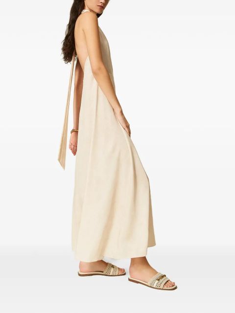TWINSET halterneck tie dress - Neutrals