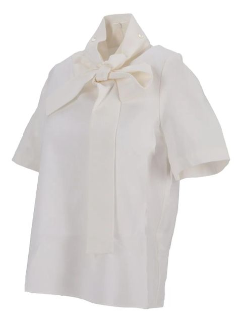 SHUSHU/TONG tie-neck blouse - White