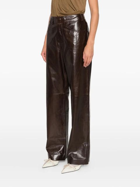 ENTIRE STUDIOS leather trousers - Brown - zdjęcie produktu nr 2