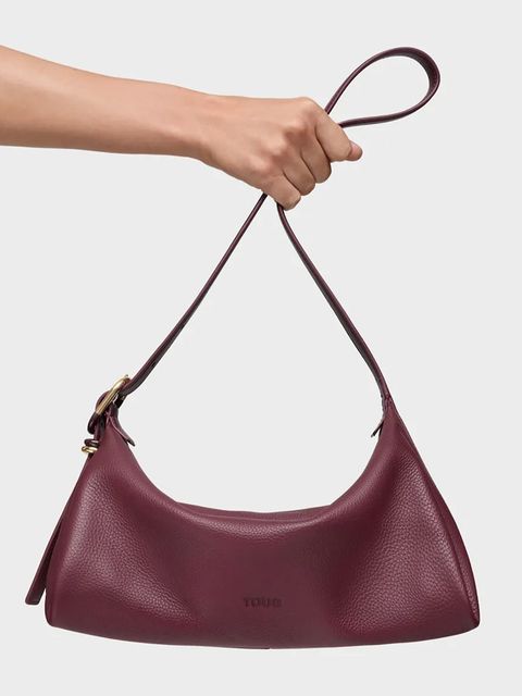 Tous torebka skórzana FOLD kolor bordowy 2002306721