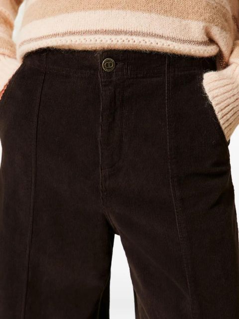 TWINSET wide-leg corduroy trousers - Brown