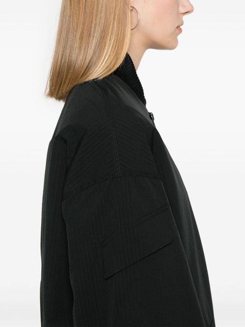 GANNI seersucker parka - Black