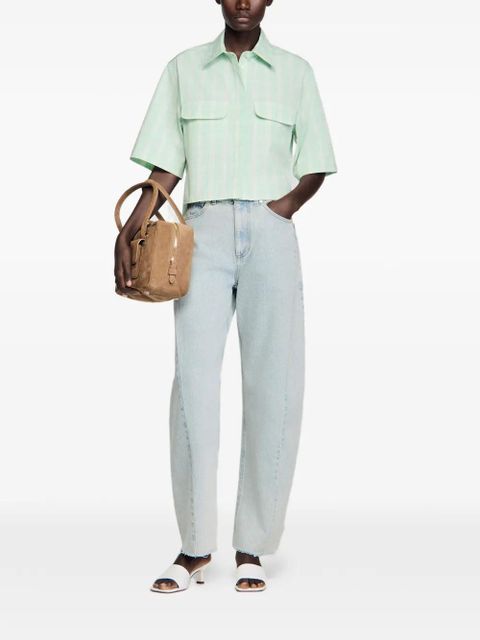 SANDRO checked shirt - Green