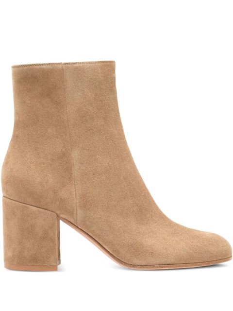 Gianvito Rossi 70mm Joelle suede block-heel boots - Brown - zdjęcie produktu nr 1