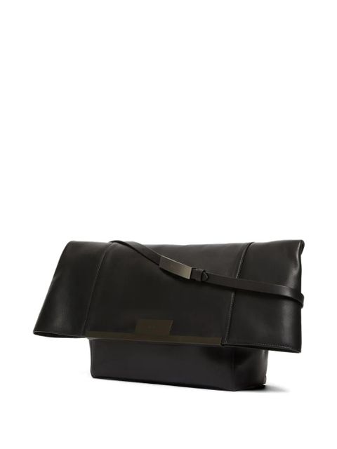 Max Mara folded leather crossbody bag - Black