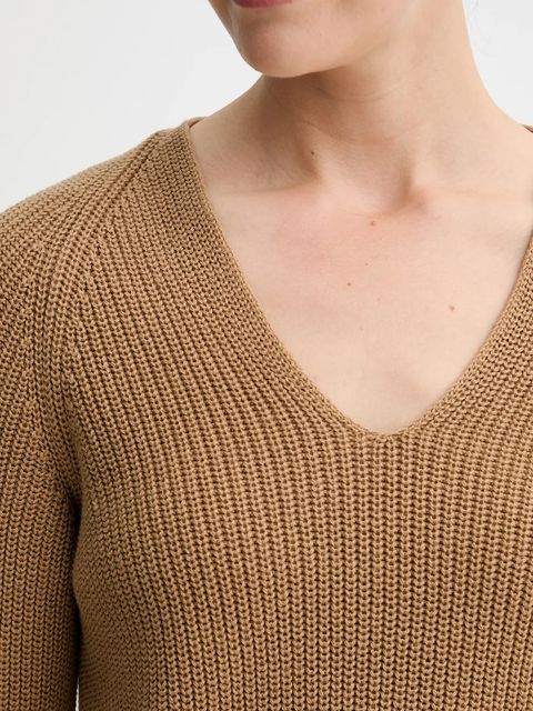 Marc O'Polo sweter bawełniany damski kolor beżowy lekki 508605960097