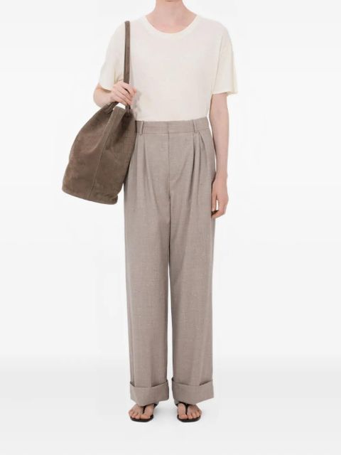 LouLou de Saison Davy pleated rolled trousers - Neutrals - zdjęcie produktu nr 2