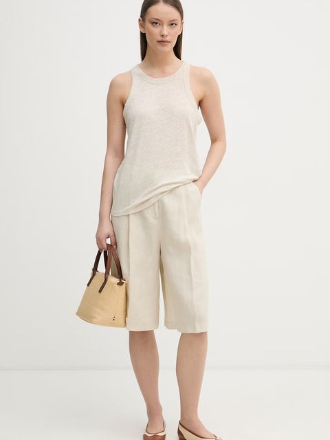 United Colors of Benetton top damski lniany - zdjęcie produktu nr 1