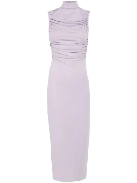 Magda Butrym mock-neck ruched midi dress - Purple - zdjęcie produktu nr 1