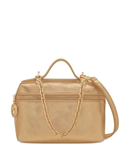 Longchamp Le Pliage Xtra XS zip chain cross body bag - Gold - zdjęcie produktu nr 1