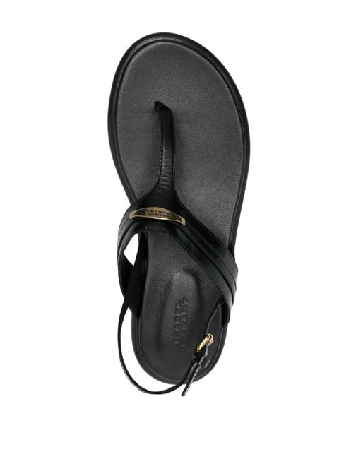 ISABEL MARANT Nya leather slingback sandals - Black