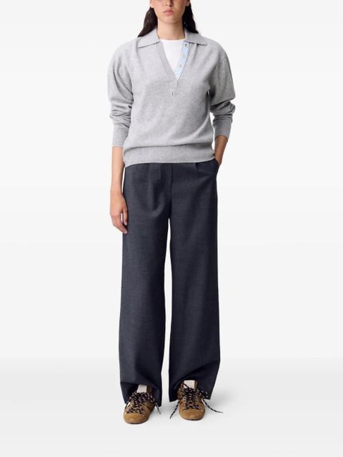 Claudie Pierlot polo-neck wool-cashmere sweater - Grey - zdjęcie produktu nr 2