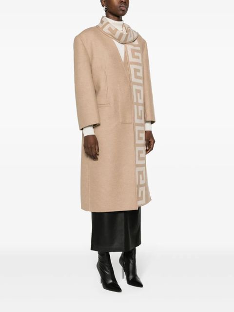 Givenchy 4G scarf wool-blend coat - Neutrals