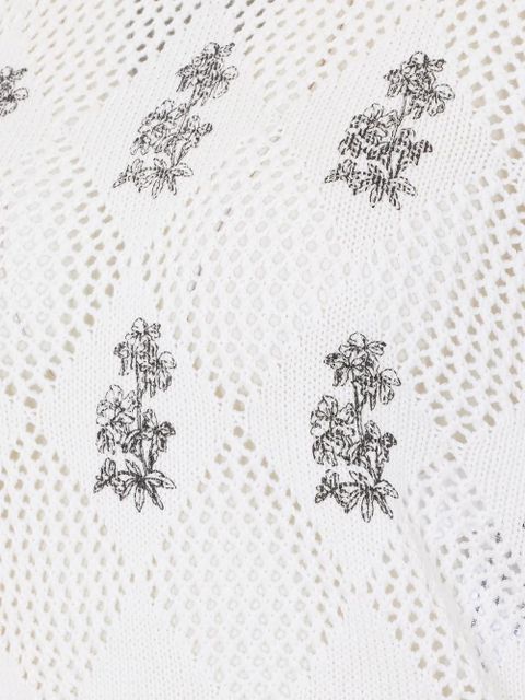 TWINSET embroidered crew-neck top - White