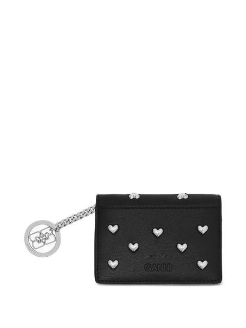 GANNI Bou heart-stud wallet - Black - zdjęcie produktu nr 2