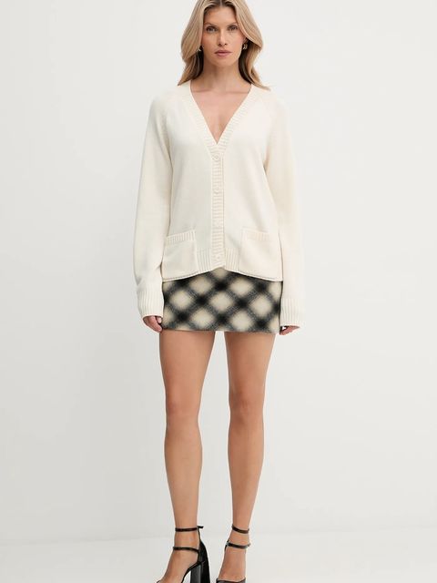 Silvian Heach kardigan z domieszką wełny MATHIS damski kolor beżowy GPA25234CD - zdjęcie produktu nr 2