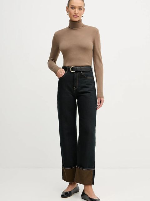 Sisley jeansy damskie kolor granatowy 4STALE04V