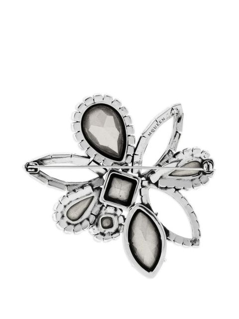 Alexander McQueen crystal flower brooch - Silver - zdjęcie produktu nr 2