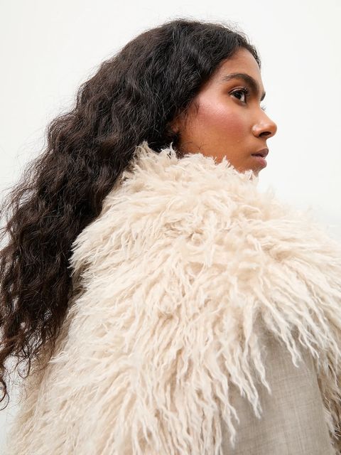 Answear.LAB bezrękawnik kolor beżowy przejściowy