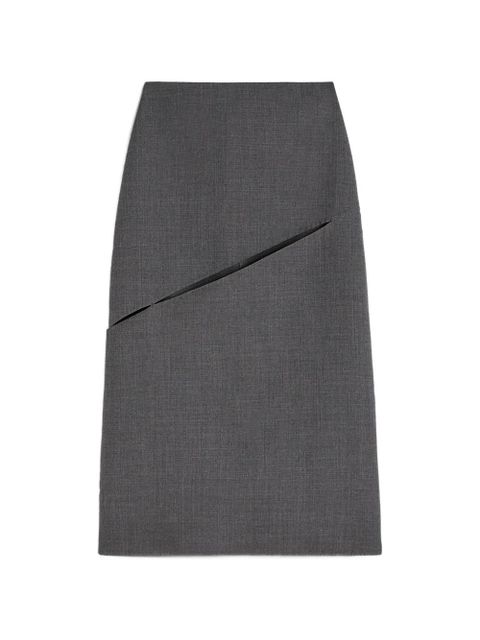 Jil Sander twill pencil skirt - Grey - zdjęcie produktu nr 1