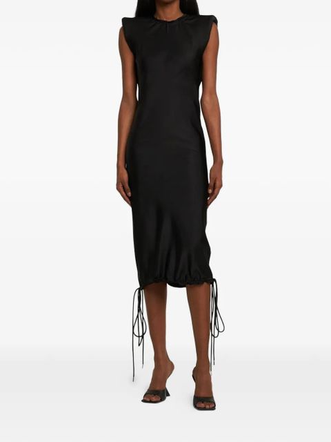The Attico draping-straps midi dress - Black - zdjęcie produktu nr 2
