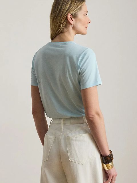 Lauren Ralph Lauren T-shirt basic damski bawełniany - zdjęcie produktu nr 1