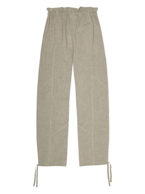 GANNI elasticated waist trousers - Neutrals - zdjęcie produktu nr 2