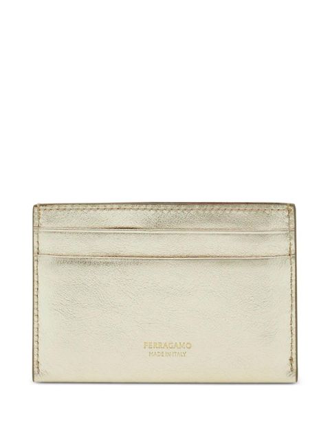 Ferragamo Gancini Leathercredit card holder - Gold