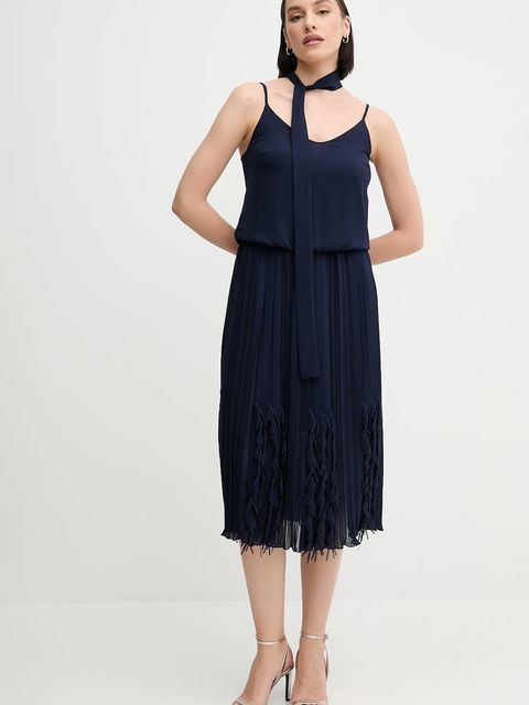 Sandro Ferrone sukienka kolor granatowy midi rozkloszowana S18XBERYKER - zdjęcie produktu nr 2