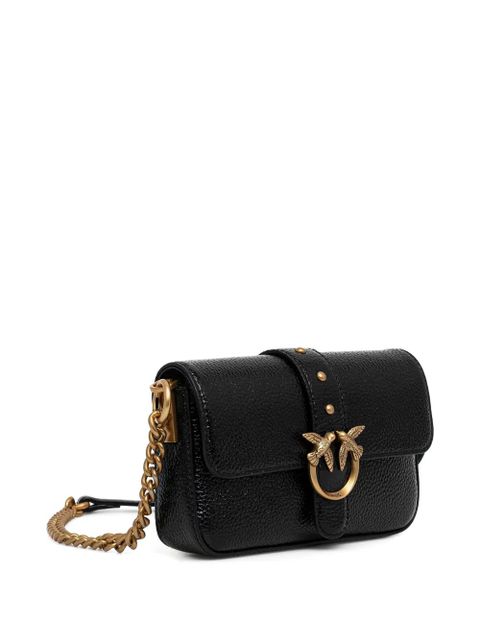 PINKO Love Birds leather mini crossbody bag - Black
