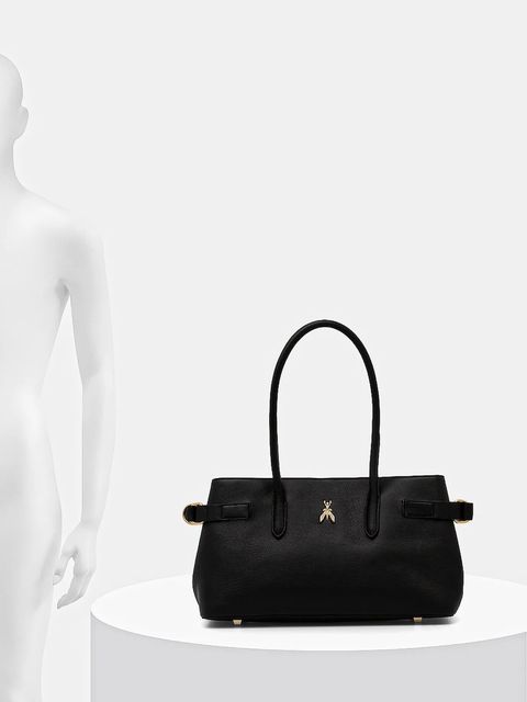 Patrizia Pepe torebka skórzana kolor czarny 8B0305 L162