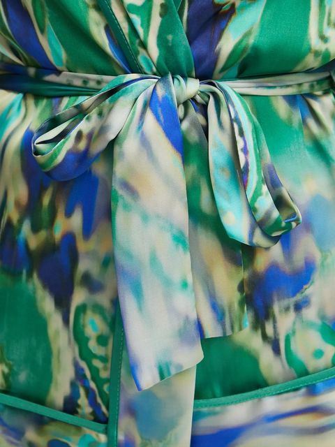 Simona Corsellini kimono kolor zielony wzorzysta P25CPGI012