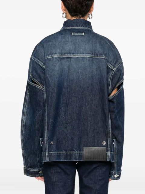 Jean Paul Gaultier drop-shoulder denim jacket - Blue
