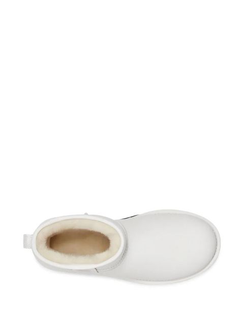 UGG Classic Mini Side Logo "Ultra Matte White" ankle boots