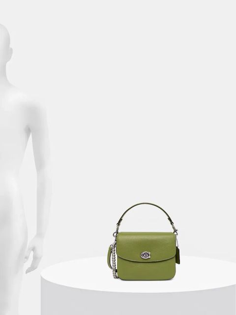 Coach torebka skórzana Cassie 19 kolor zielony CV437