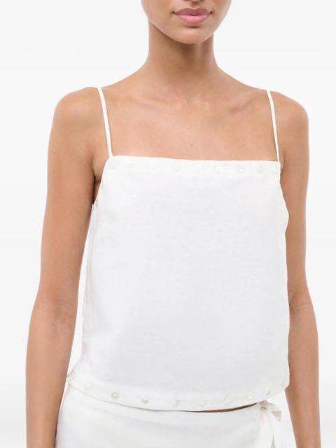 STAUD Kirra button-detail top - White