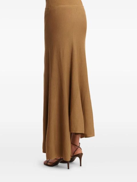 KHAITE Miranda ssymmetric skirt - Brown