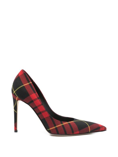 Alexander McQueen tartan-pattern heeled pumps - Red - zdjęcie produktu nr 1
