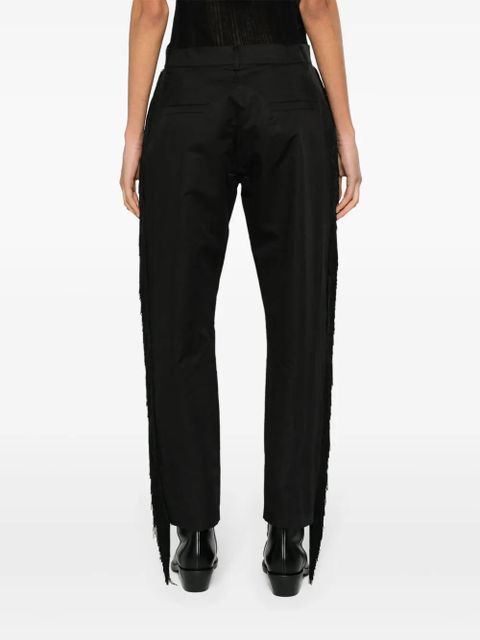 PINKO fringed straight-leg trousers - Black