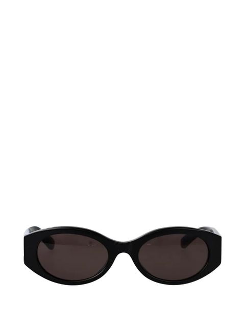 Balenciaga Eyewear Nano Round AF logo-plaque oval-frame sunglasses - Black - zdjęcie produktu nr 1