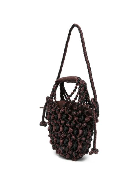 Alysi knot-detail bucket bag - Red