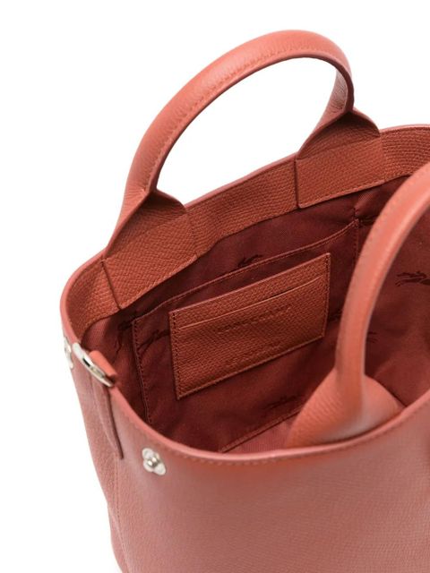 Longchamp small Le Roseau leather tote bag - Red