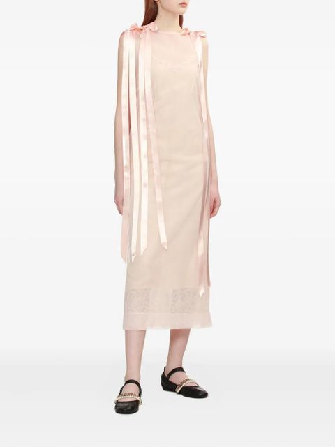 Simone Rocha ribbon-lace midi dress - Pink - zdjęcie produktu nr 2