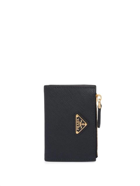 Prada leather logo plaque card holder - Black - zdjęcie produktu nr 1