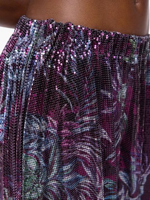 Rabanne palm-tree-print shorts - Purple